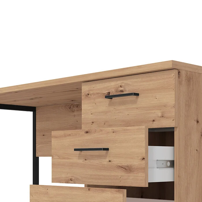 Dorel SARDINIA Computer Desk Artisan Oak view 6