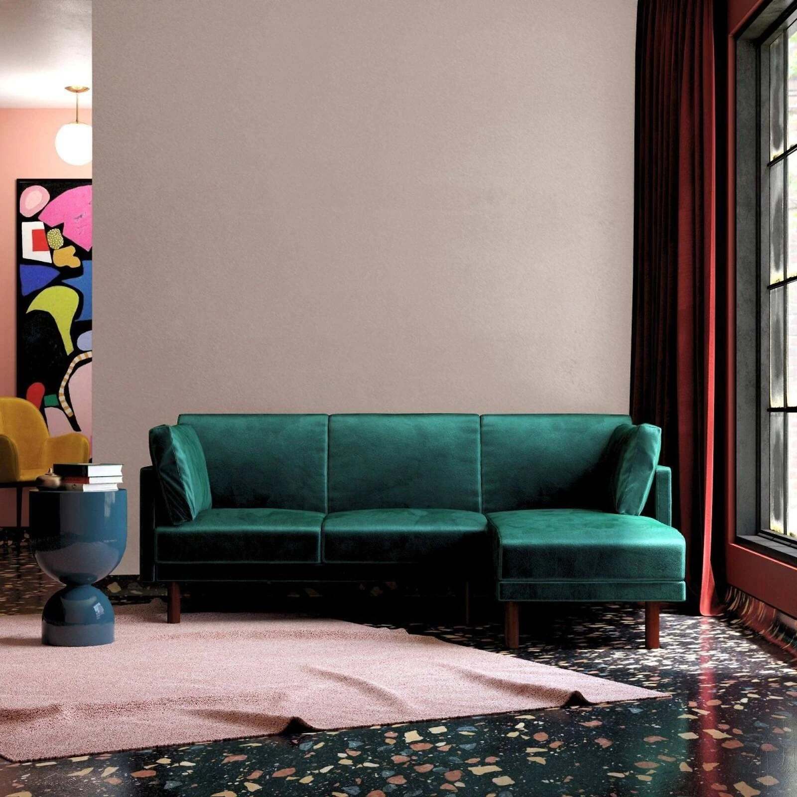Dorel Clair Sofabed Velvet view 2
