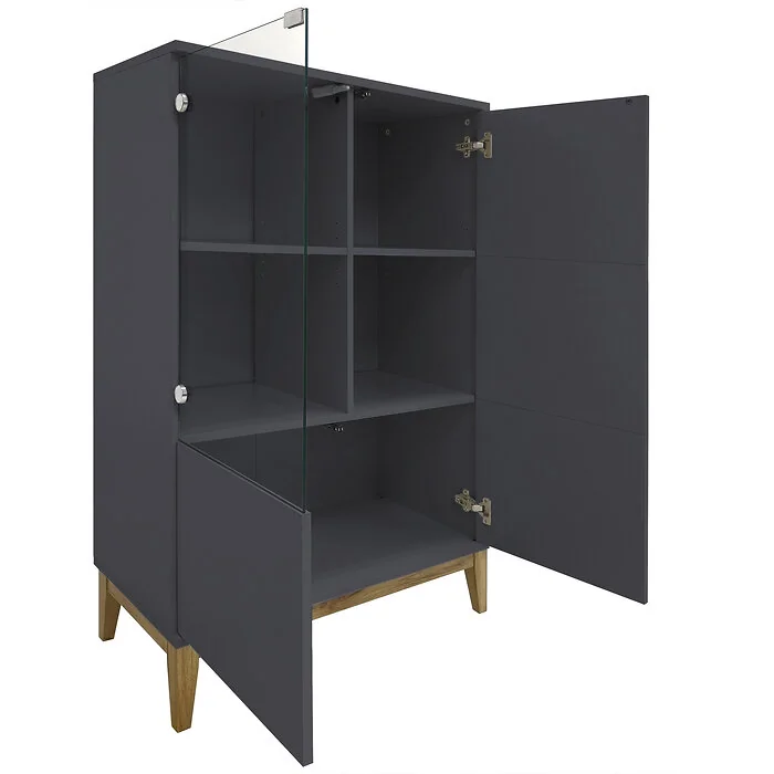 Dorel Pelle Highboard 1GD2WD GreyWotan Oak view 4