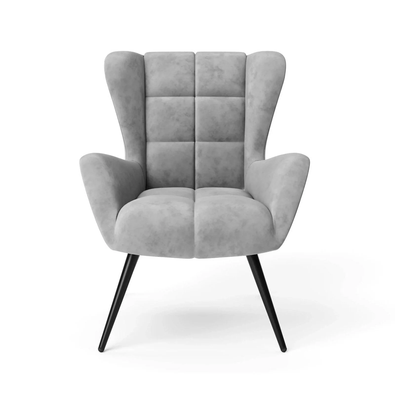 Alphason Dalton Chair in Grey Velvet view 4