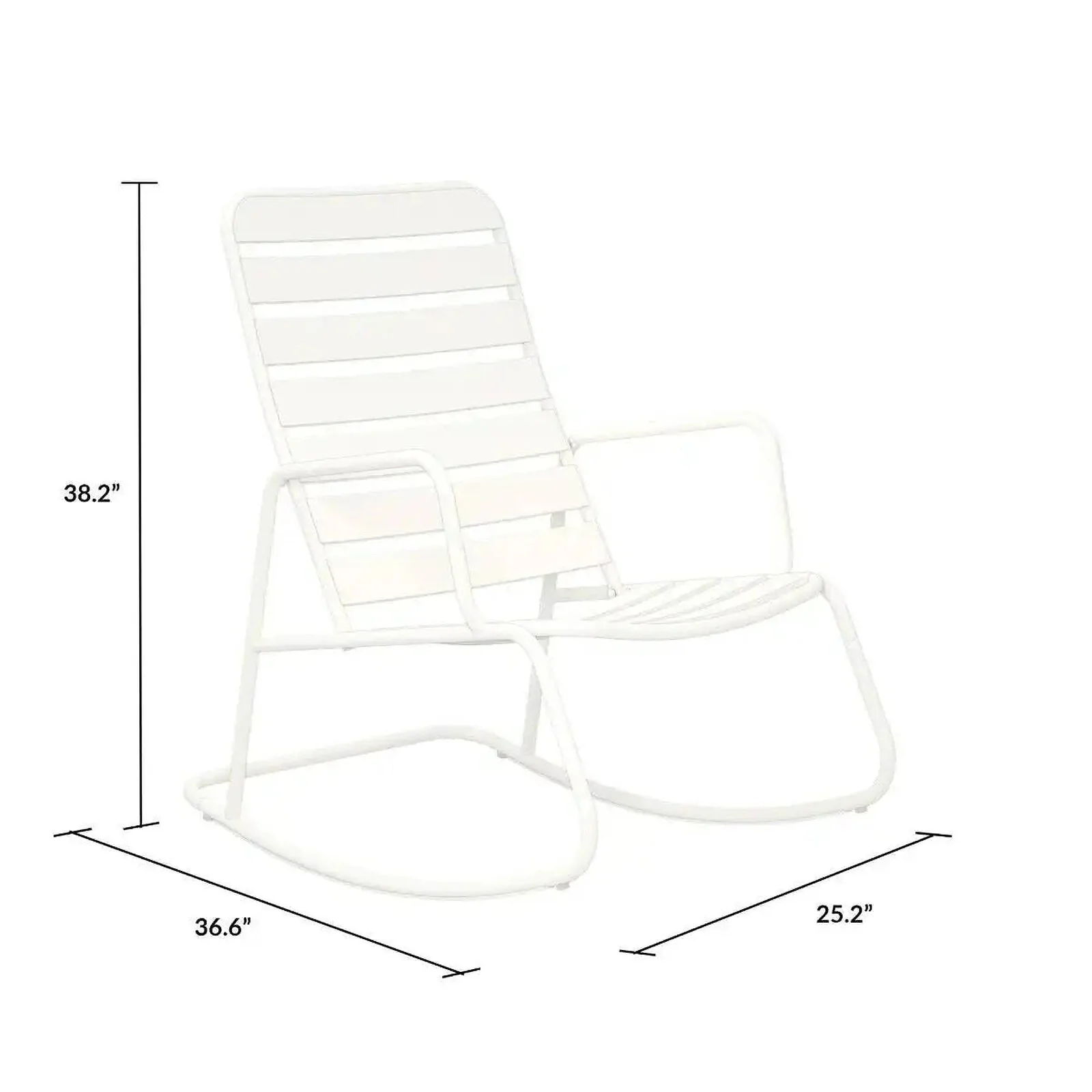 Novogratz Roberta Rocking Chair White view 5