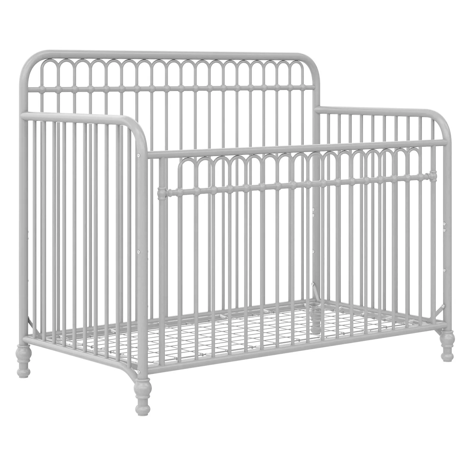 Dorel Ivy 3in1 Convertible Metal Crib Grey