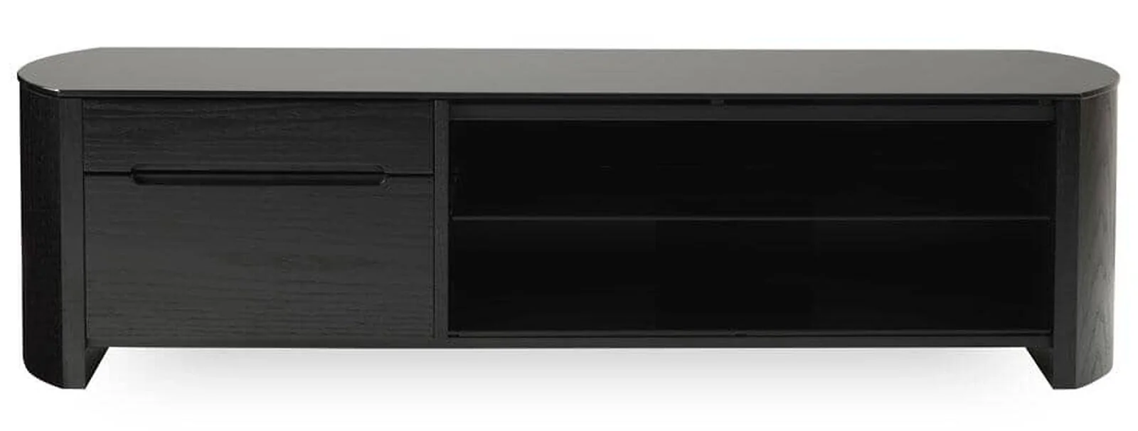 Dorel Finewoods TVcabinet in Black with 1 Drawer 1 Flap view 6