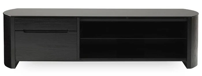 Dorel Finewoods TVcabinet in Black with 1 Drawer 1 Flap view 6