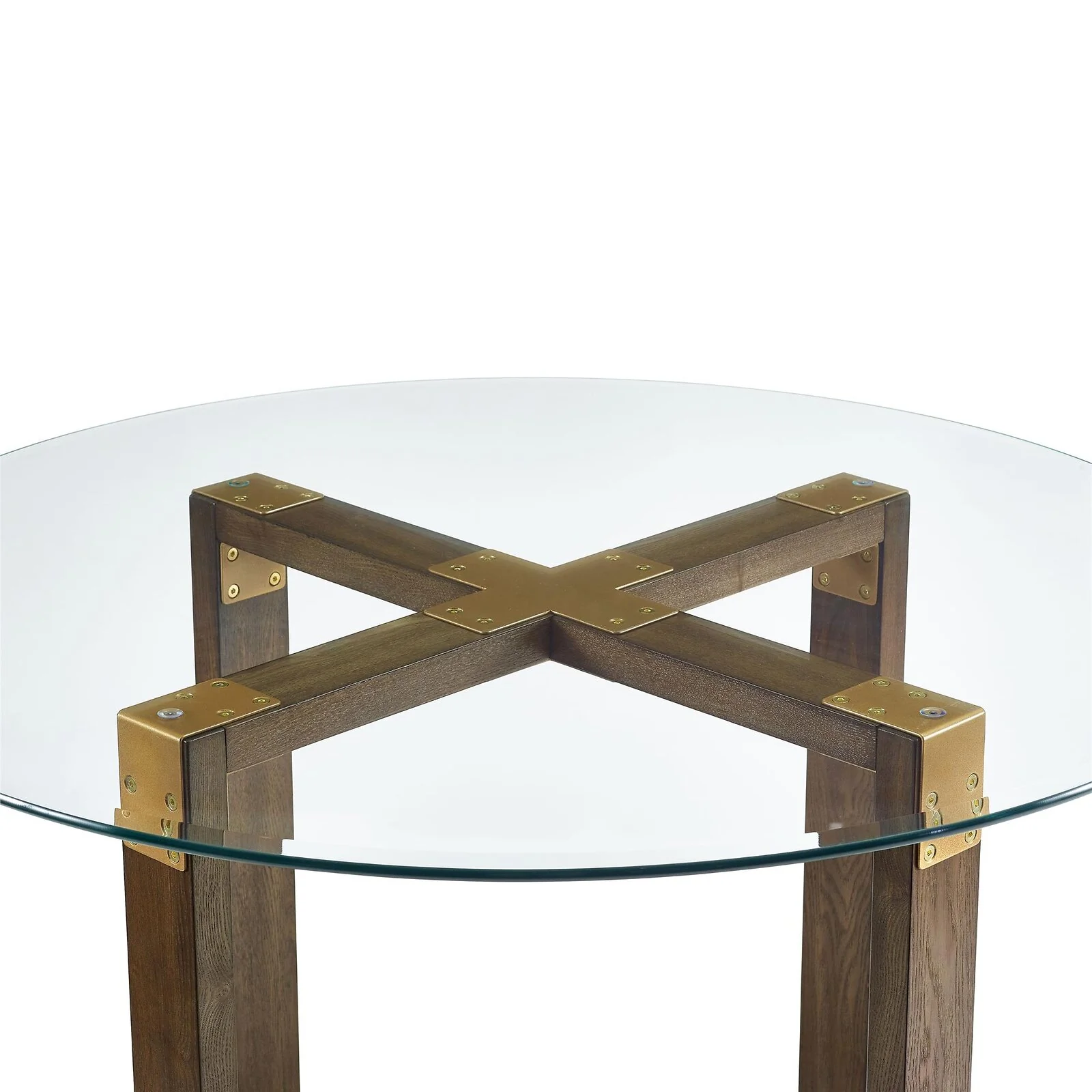 Dorel Bronx Dining Table Oak Brass One Size view 5
