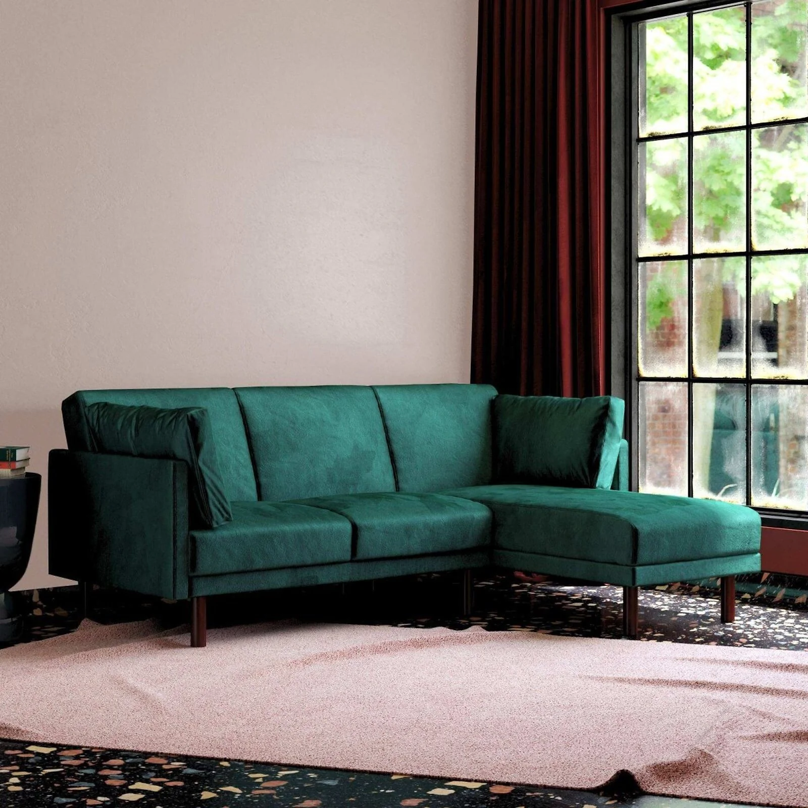 Dorel Clair Sofabed Velvet view 3