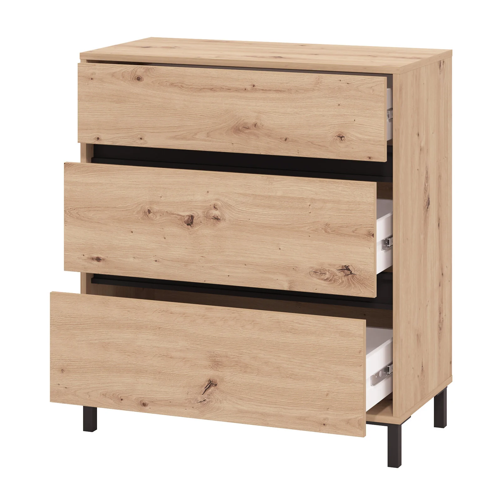 Dorel MARRON Cabinet 80 Artisan OakBlack view 4