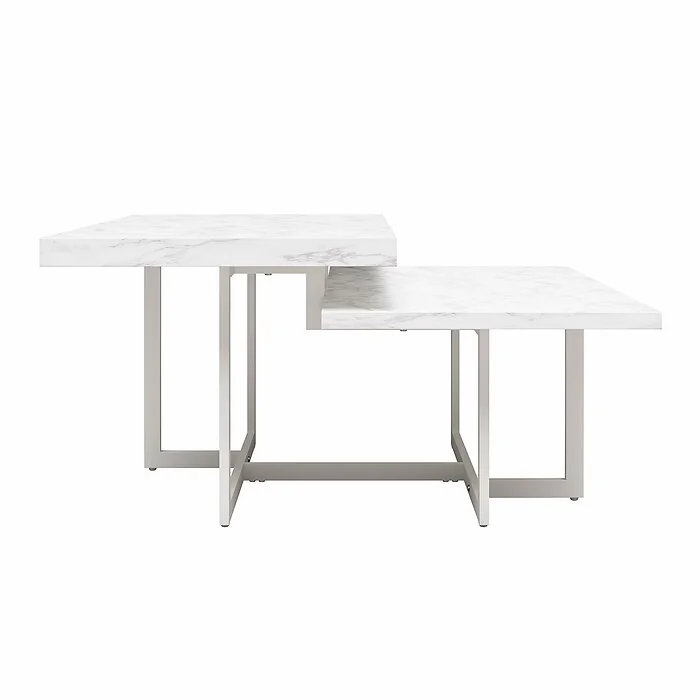 Dorel Brielle Coffee Table White Faux Marble view 5