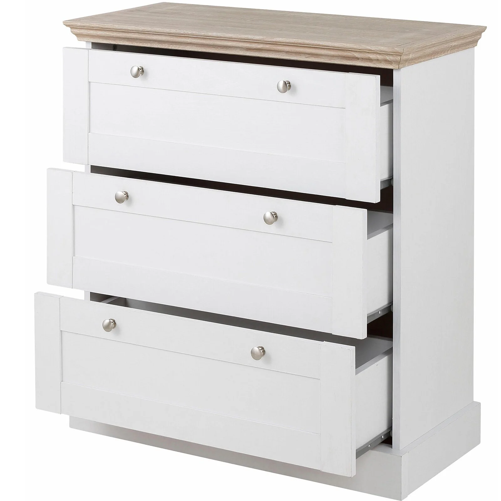 Dorel LOFT24 Binz 3 Drawer Dresser White Oak view 4