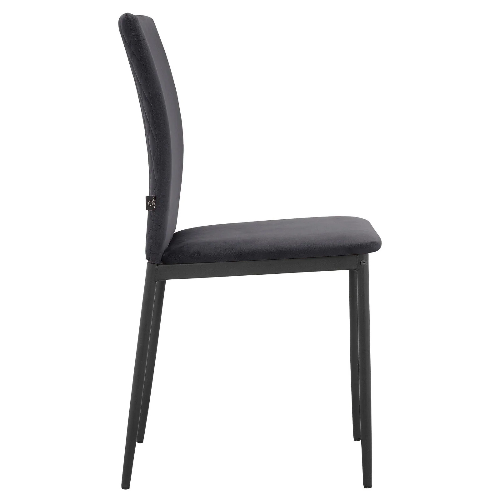 Dorel Pavia Dining Chair in Velvet Anthracite 2 Pack view 4