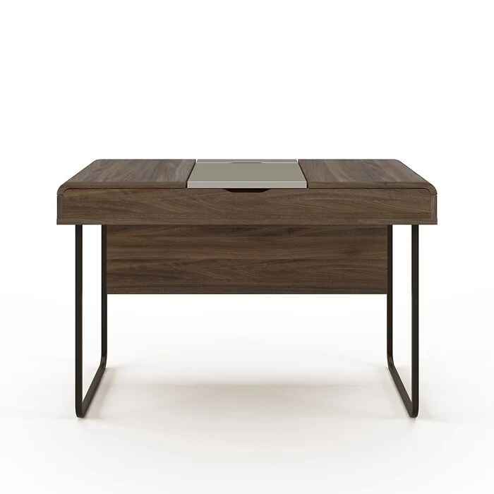 Alphason Dorset Desk Colombian Walnut / Dark Grey view 5