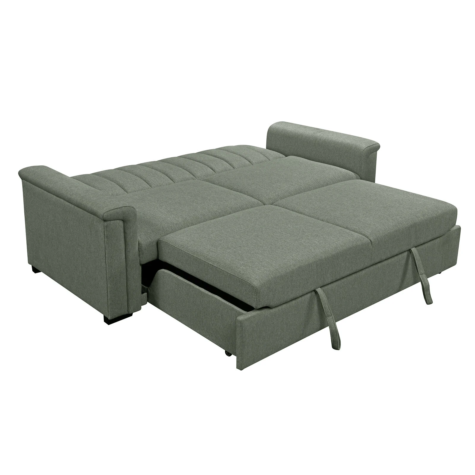 Dorel Charlotte 3 Seater Sofa Bed Moss Green Fabric view 6