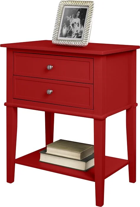 Dorel Franklin Accent Table 2Drawer Blue