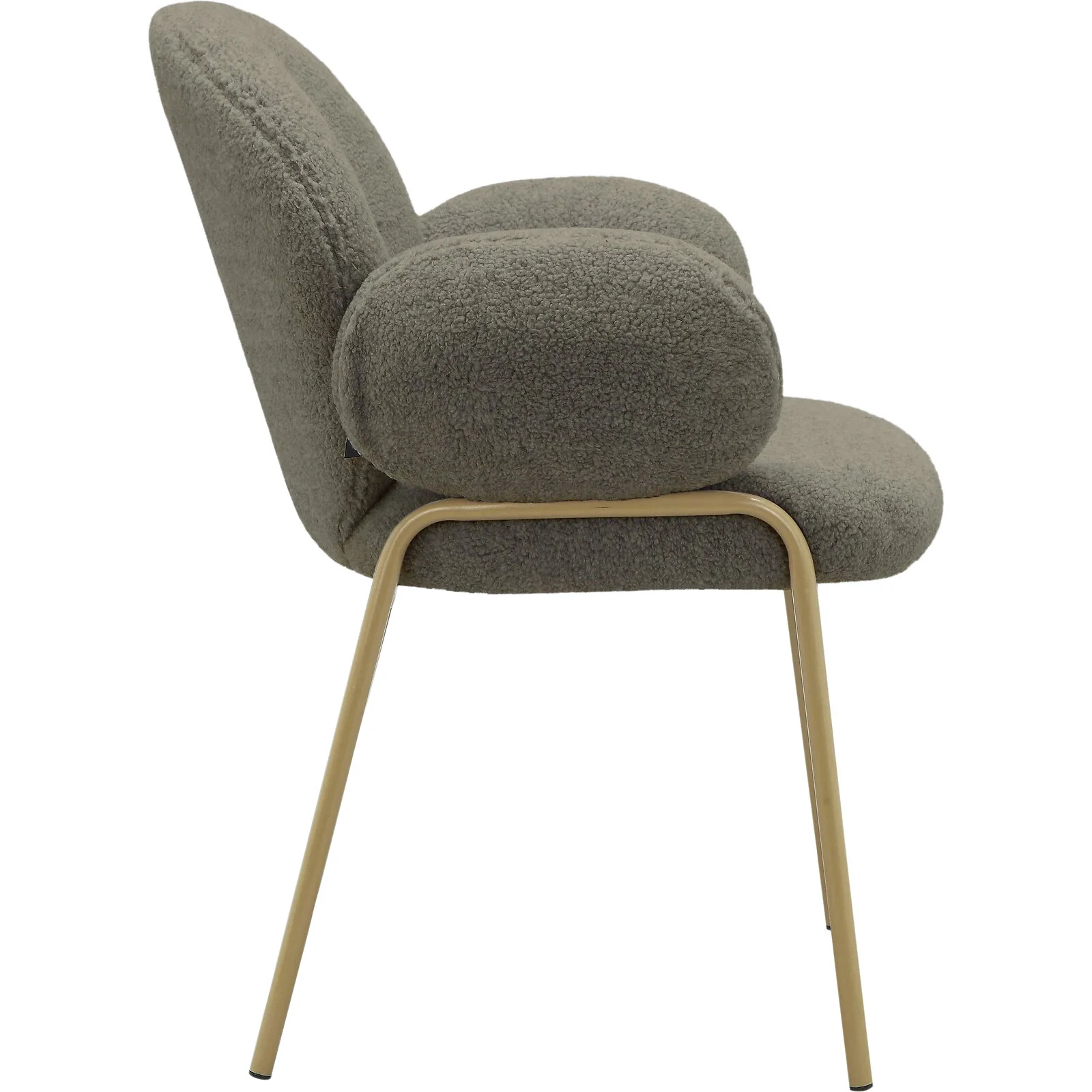 Dorel Iwama Dining Chair Set of 2 in Teddy Fabric Dark Mink view 4