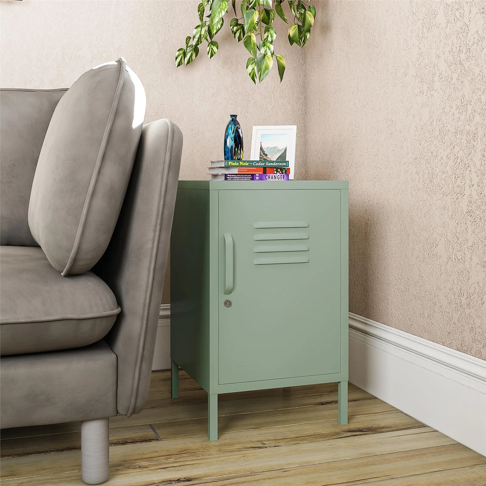 Dorel Mission District End Table PGreen Met view 4