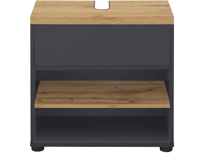 Dorel Thessa Sink Cabinet 60 1FL Anthracite Oak view 3