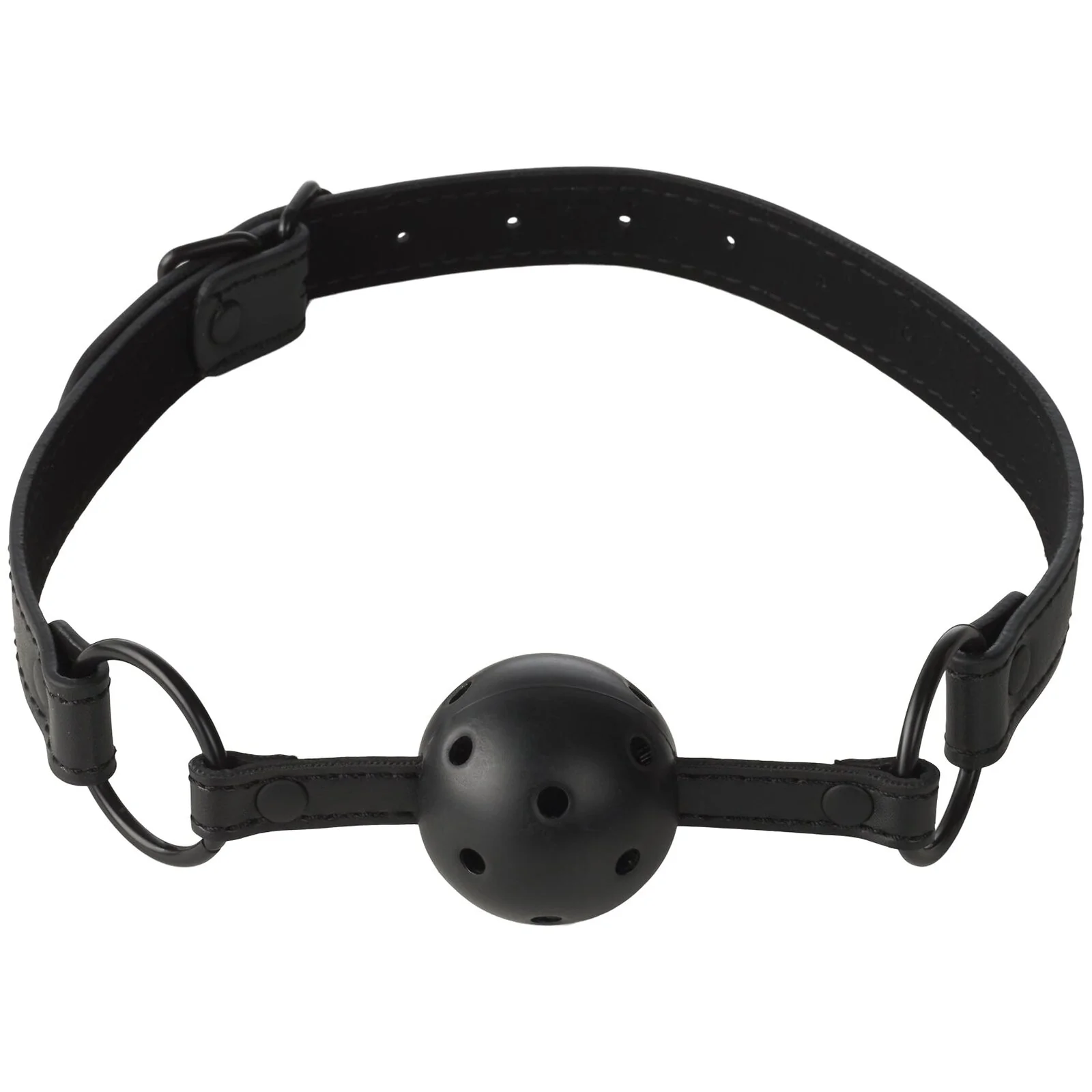 Ball gag with adjustable strap