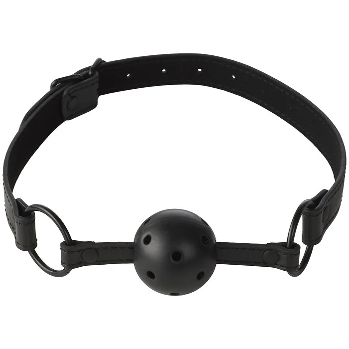 Ball gag with adjustable strap