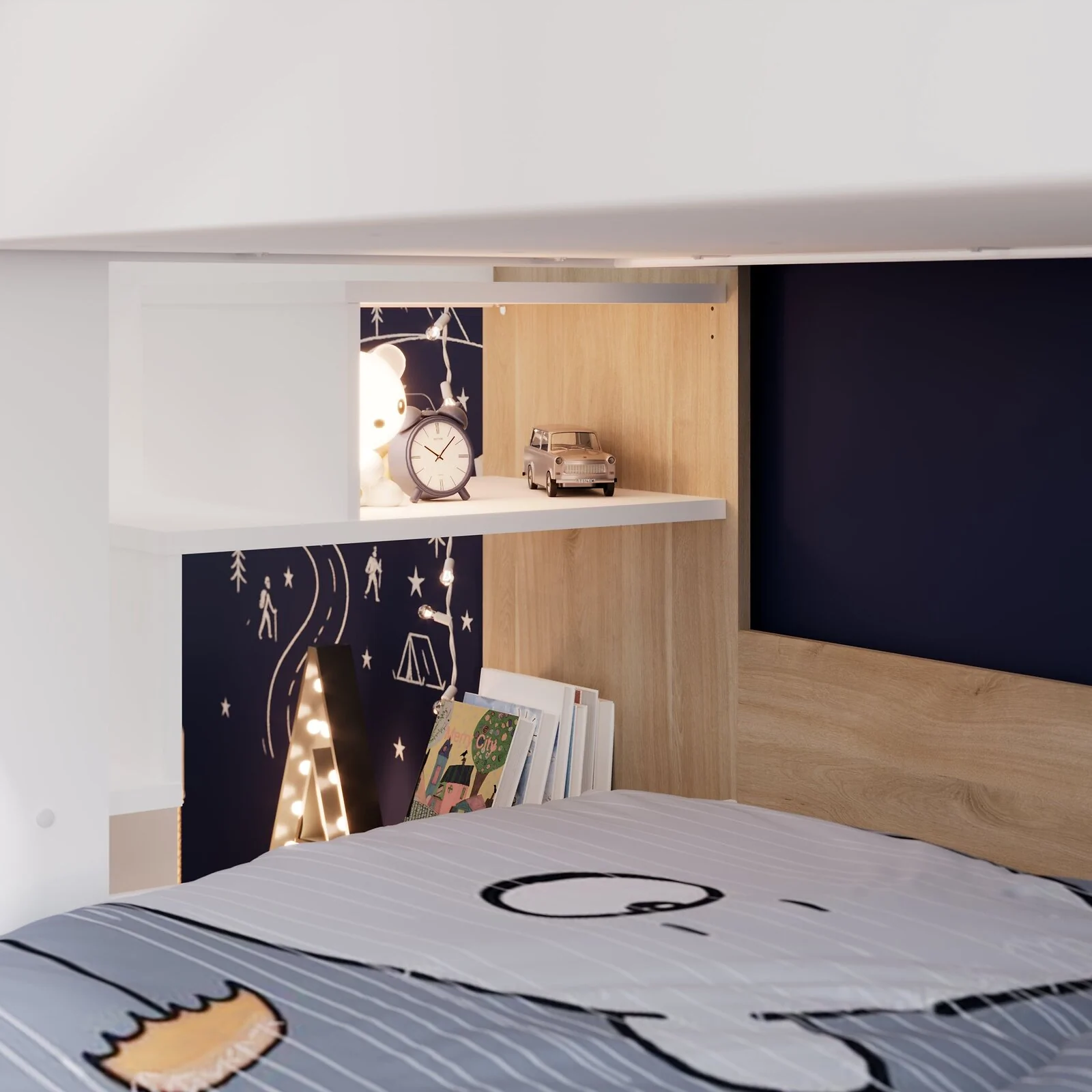 Kids Avenue Andrea Bunkbed White & Oak – view 11