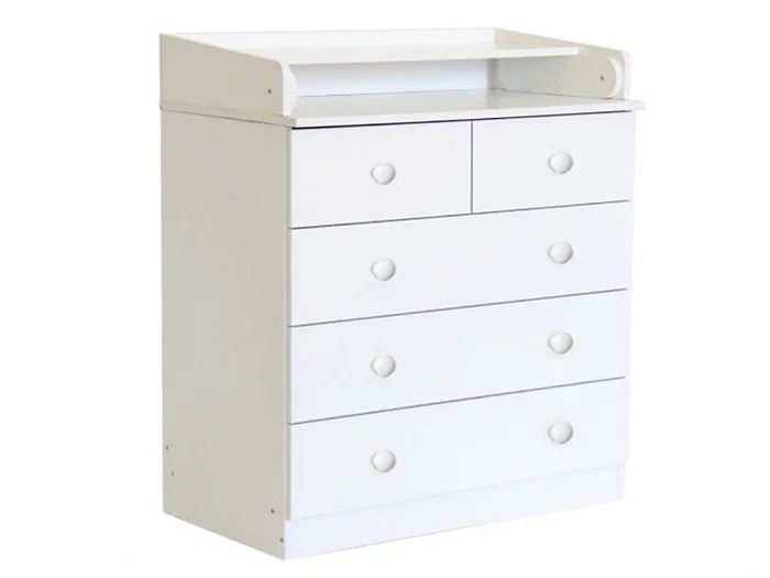 Kidsaw Kudl Kids 5 Drawer Changing Unit with Storage White – view 4