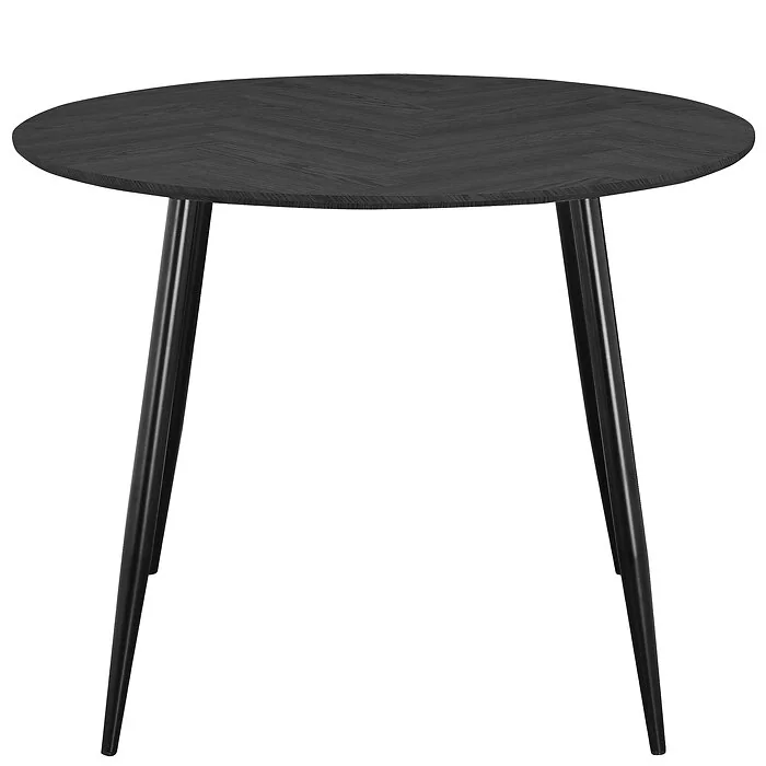 Dorel Monza Table Ø100 Fishbone GreyoakBlack view 2