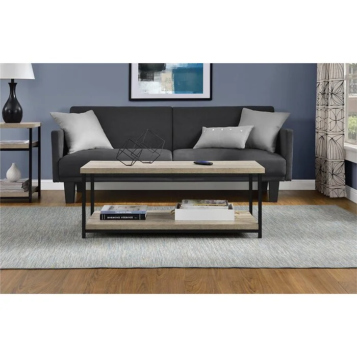 Dorel Elmwood Coffee Table - Distressed Grey Oak view 4