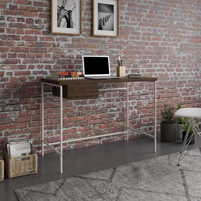 Novogratz Webster Computer Desk Walnut Look view 2