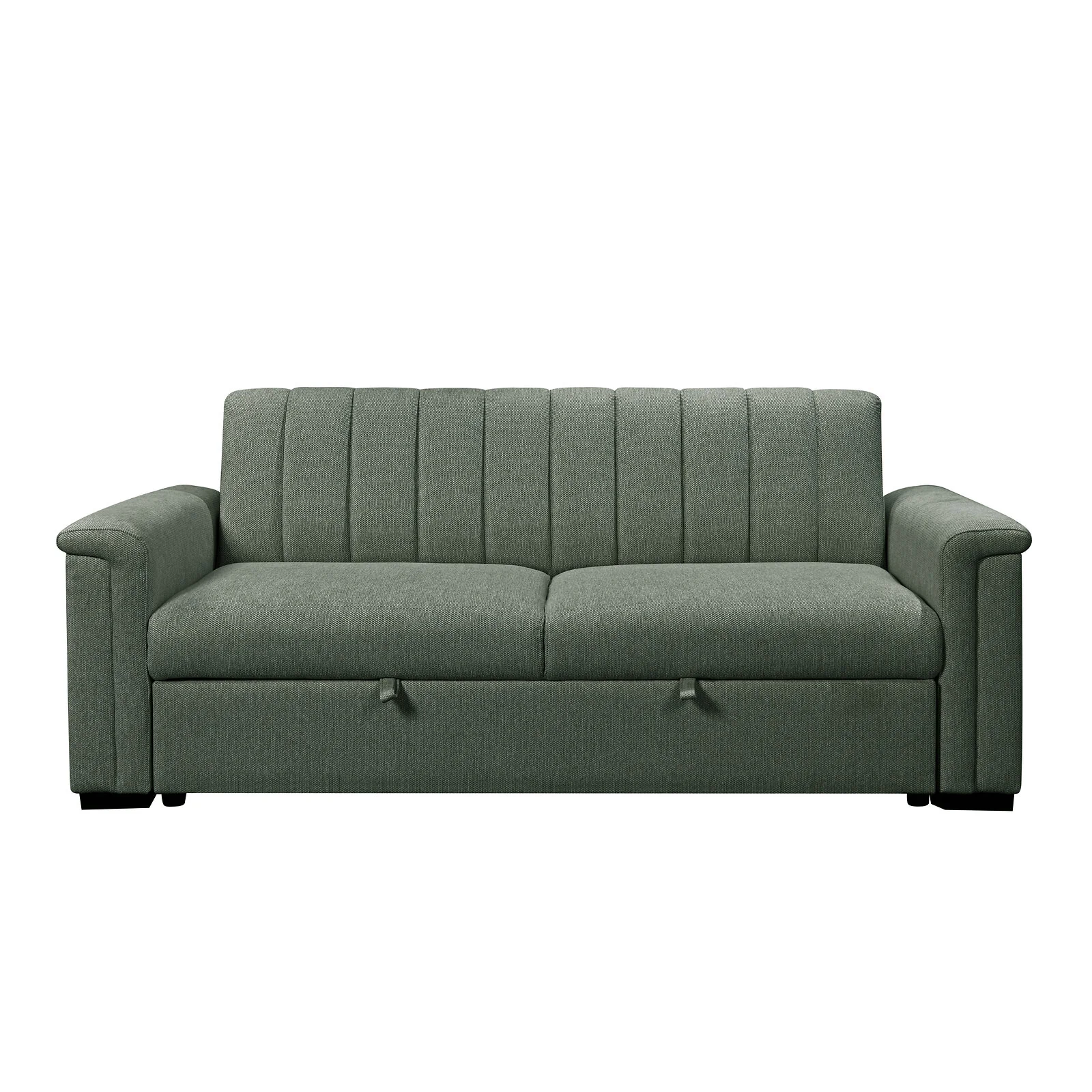 Dorel Charlotte 3 Seater Sofa Bed Moss Green Fabric view 3