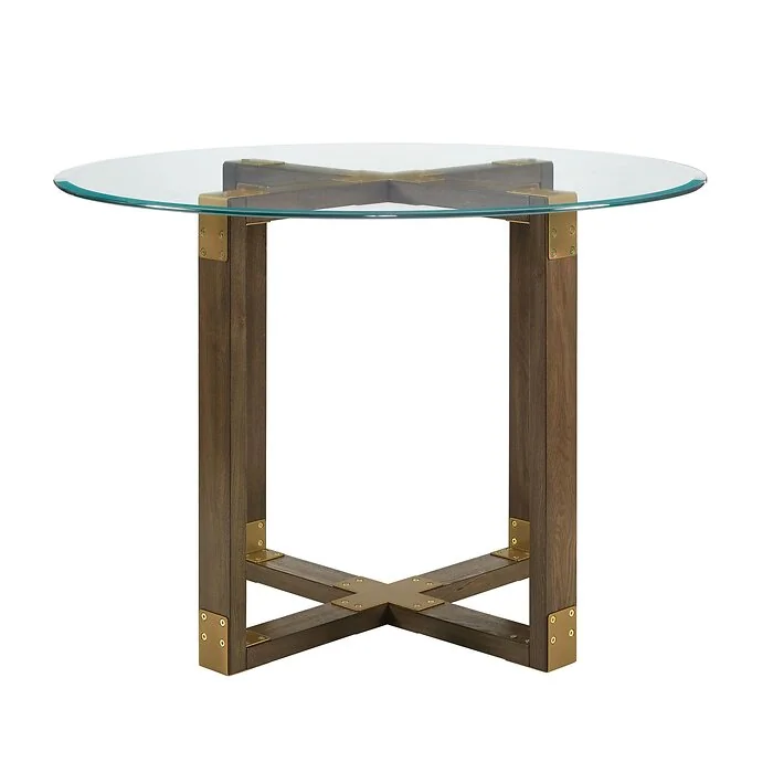 Dorel Bronx Dining Table Oak Brass One Size
