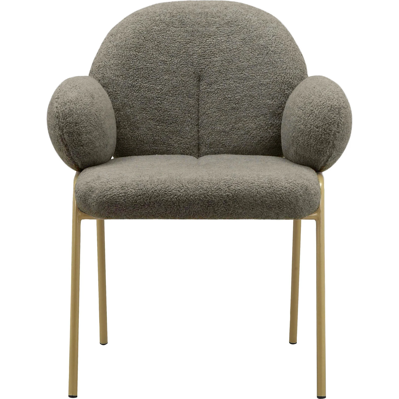 Dorel Iwama Dining Chair Set of 2 in Teddy Fabric Dark Mink view 3