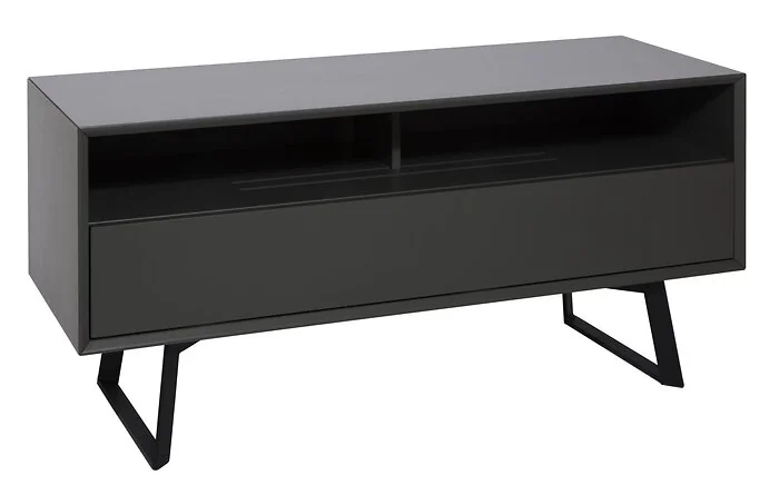 Dorel Carbon TV Stand with 1 Flap and 1 Door in Grey