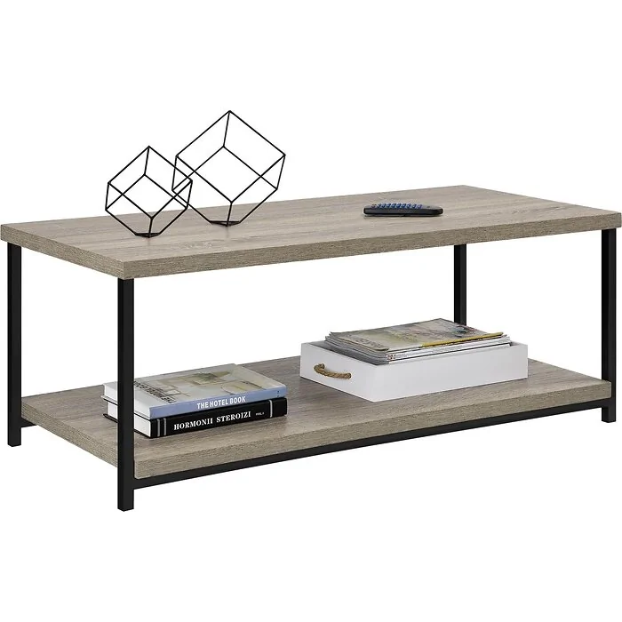 Dorel Elmwood Coffee Table - Distressed Grey Oak view 2