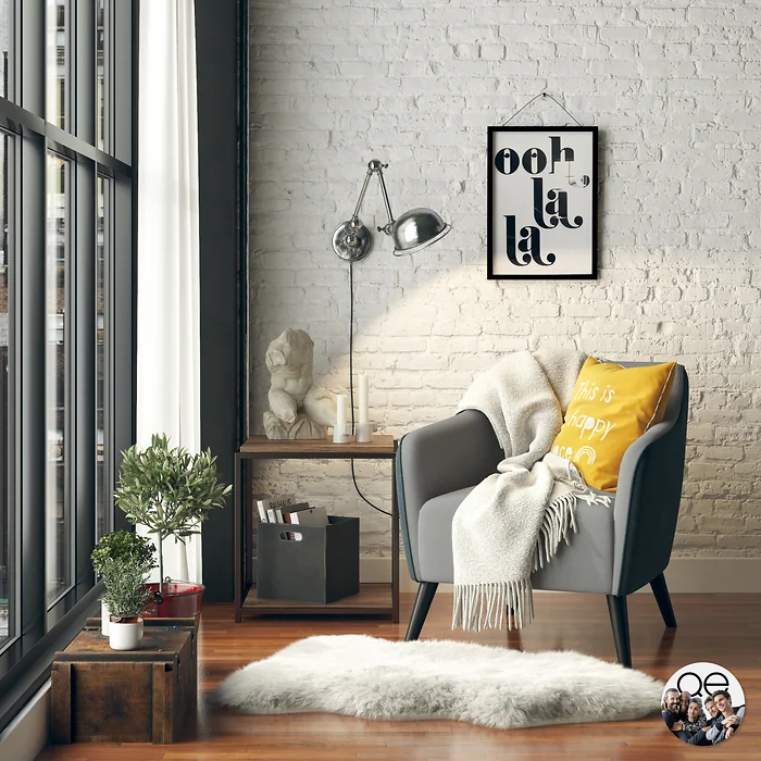 Dorel Kayden Accent Chair Grey Chenille view 2
