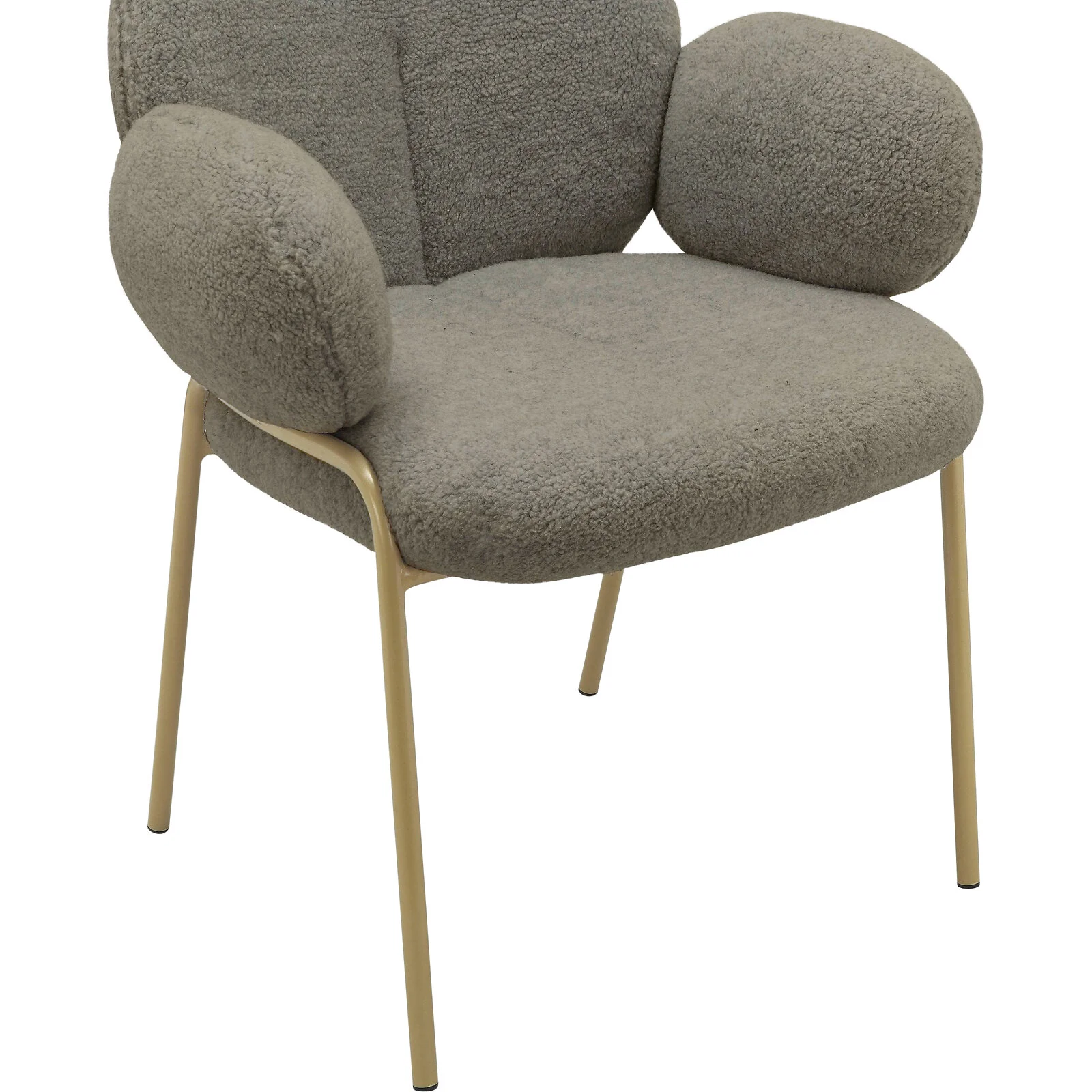 Dorel Iwama Dining Chair Set of 2 in Teddy Fabric Dark Mink view 6