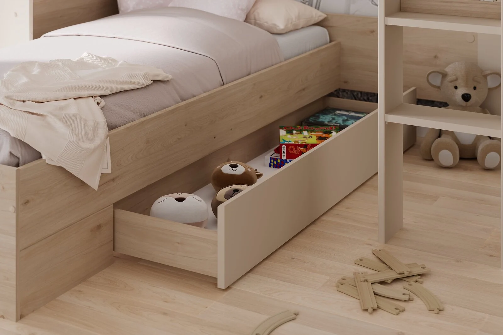 Kids Avenue Oasis Bunk Bed Oak & Cashmere – view 9