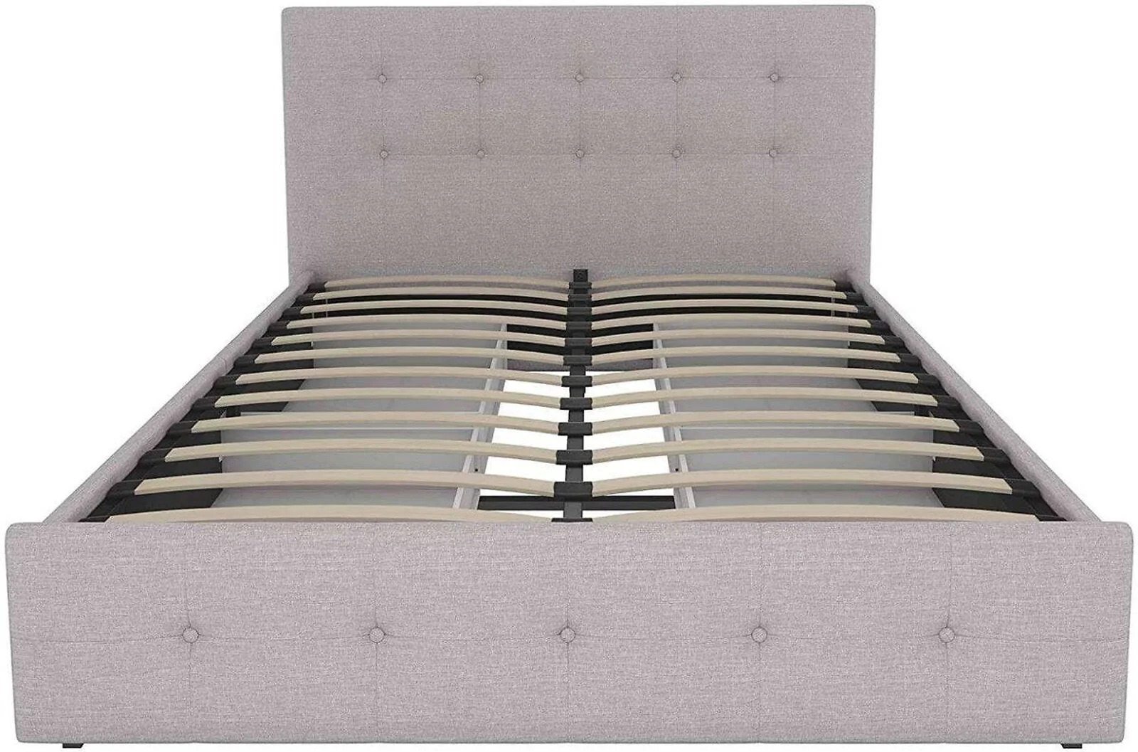 Dorel Rose Upholstered Bed with Storage Grey Linen Double view 3