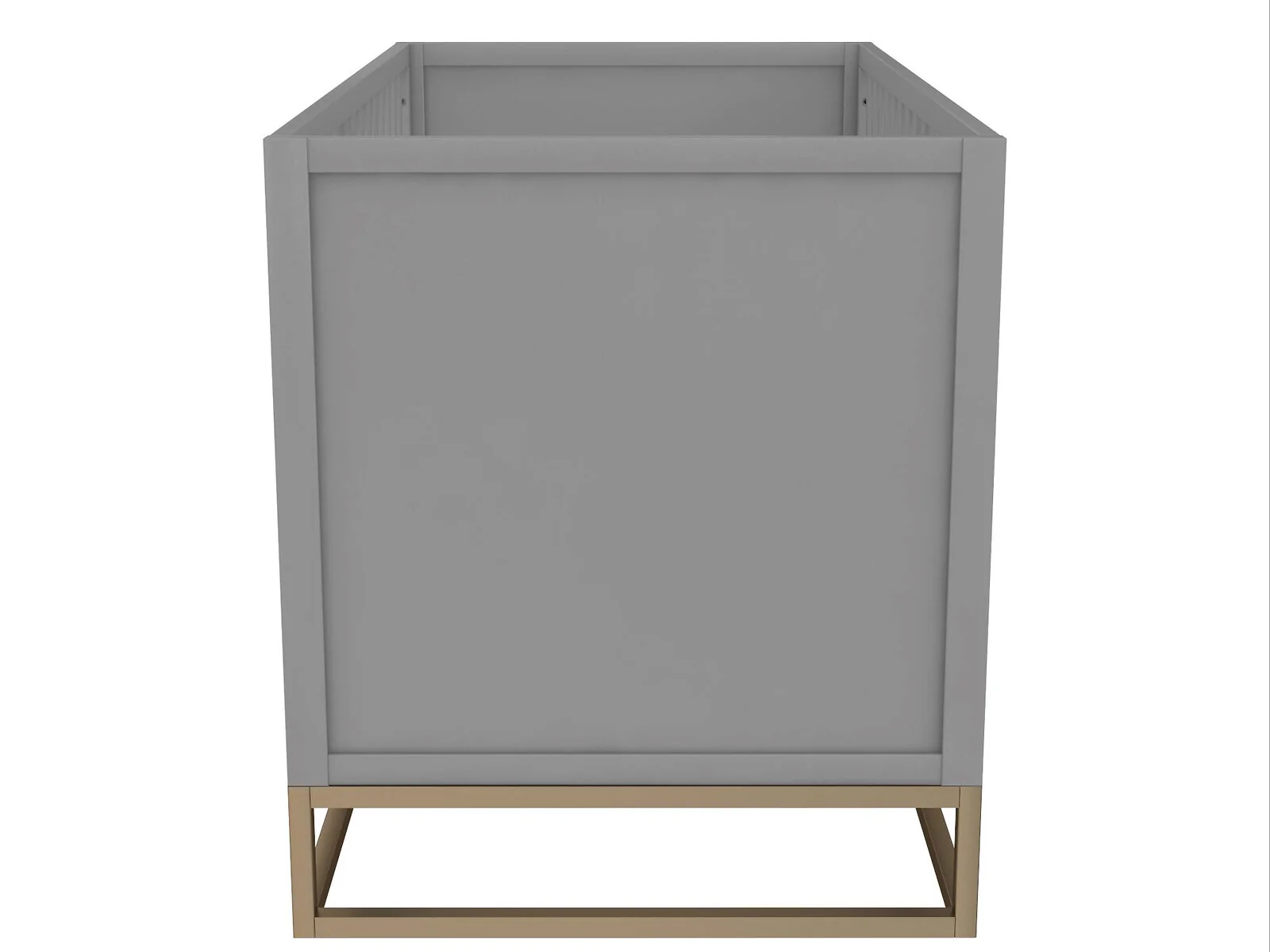 Dorel Haven 3in1 Crib GRY Wgold Base Wrail view 3