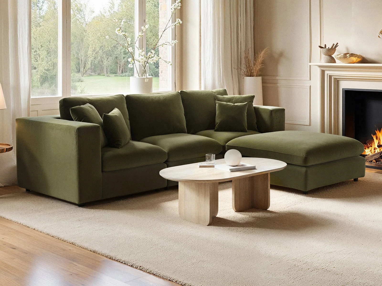 Asher 4-Seater Chaise Sofa