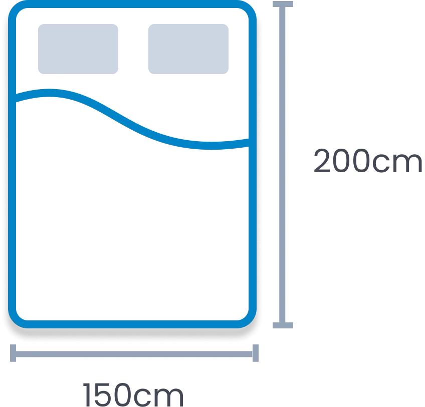 King mattress size diagram