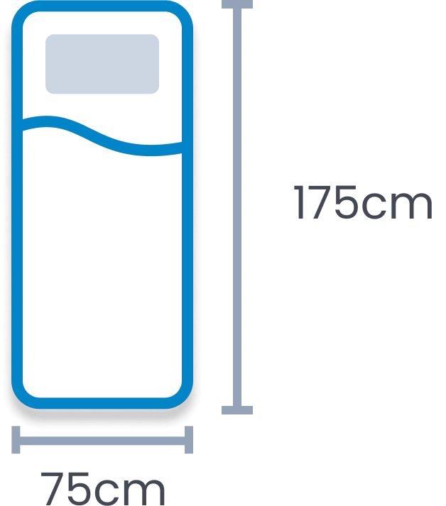 Shorty mattress size diagram
