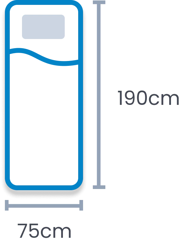 Small single mattress size diagram