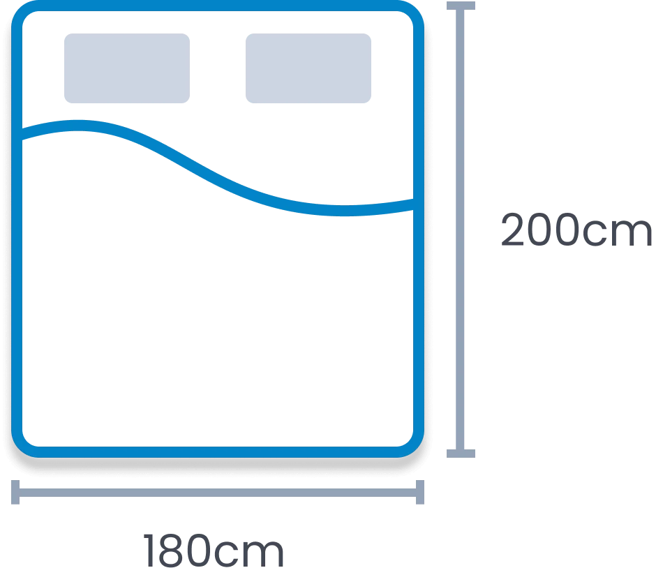 Super king mattress size diagram