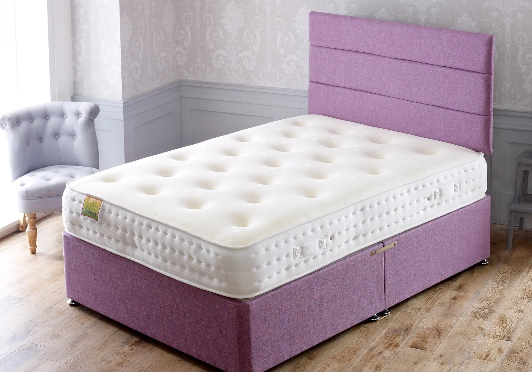 purple divan bed