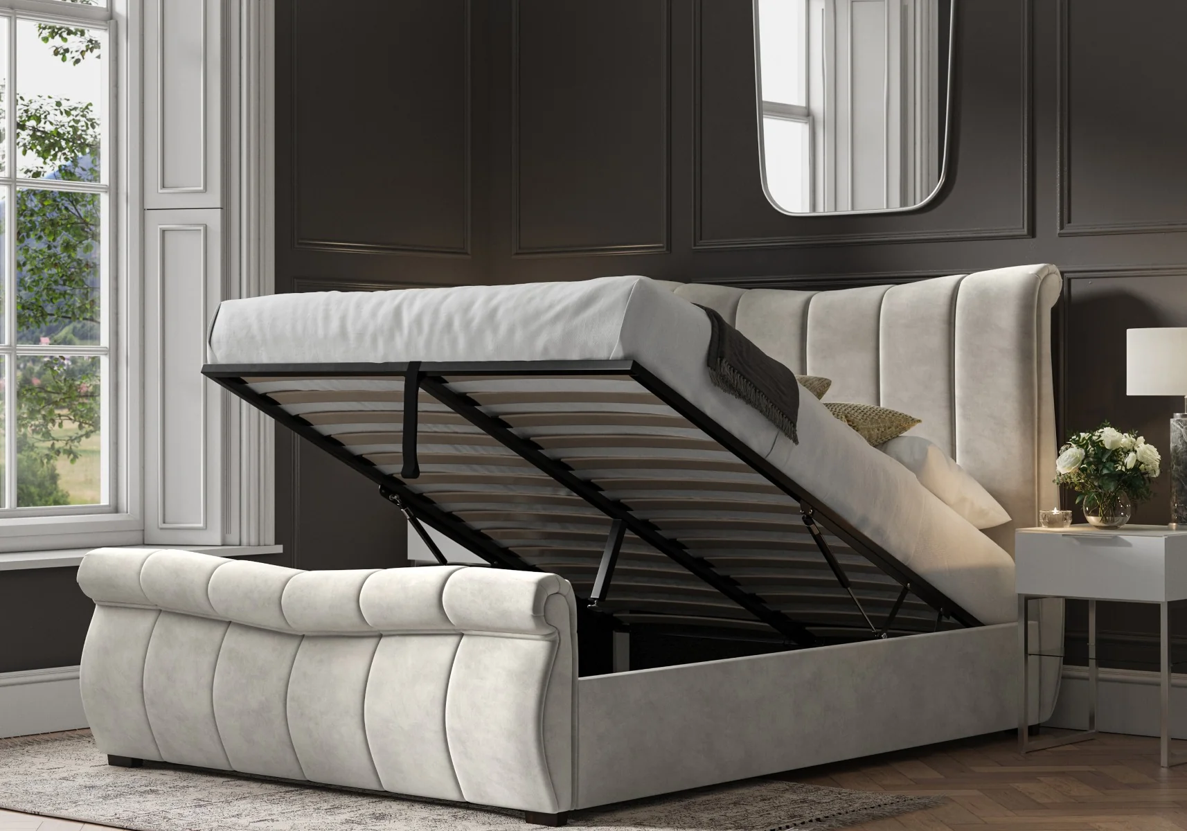 Sleigh Beds With Storage