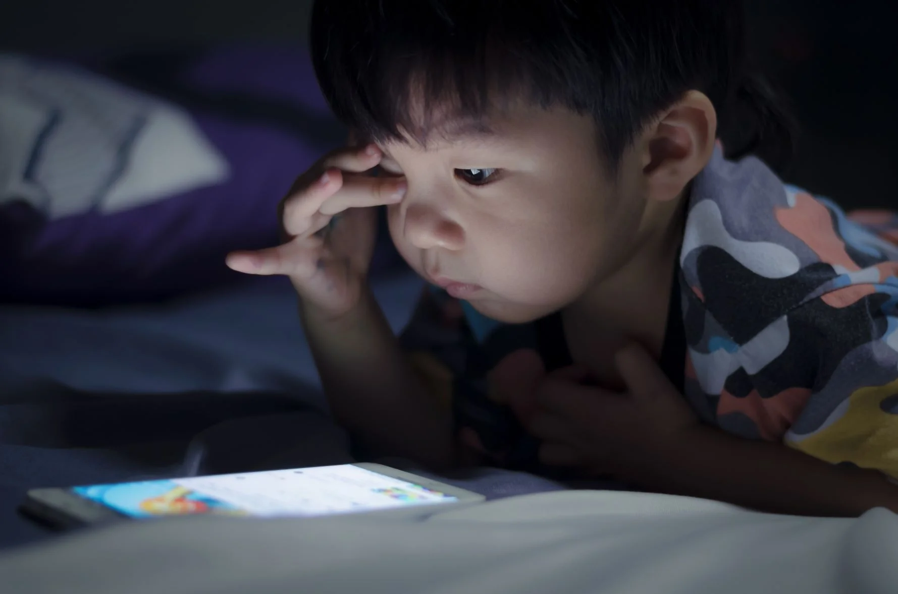 Child on phone