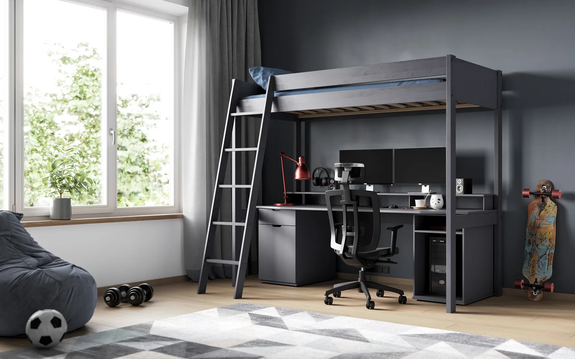 Gaming highsleeper bed 2 1 2